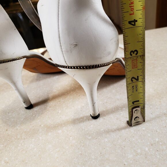 Givenchy White Leather Ankle Strap Stiletto Sandals Women’s EU 39 / US 8 - Picture 6 of 6